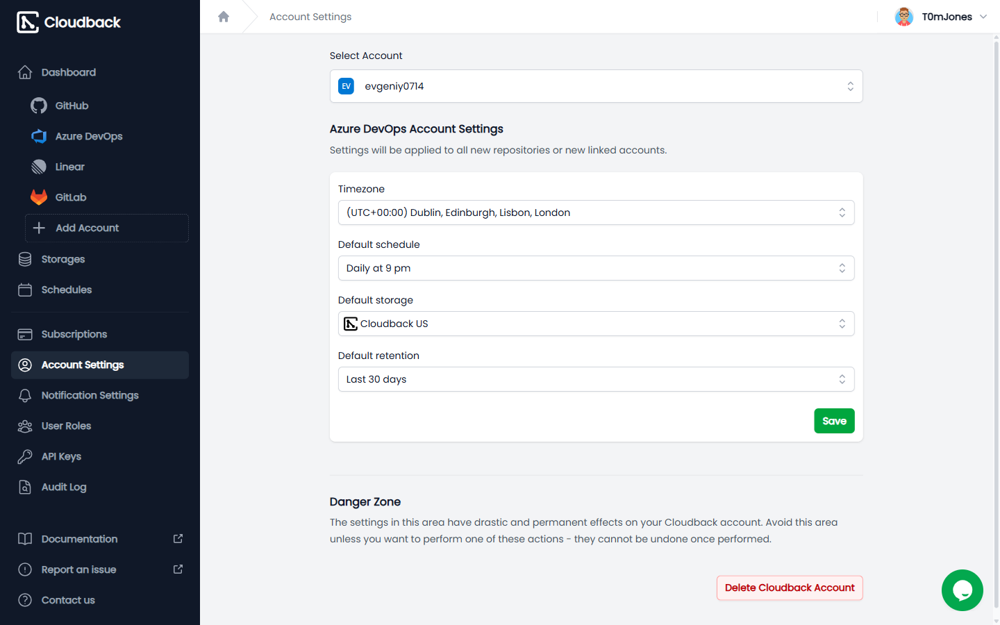 Account Settings