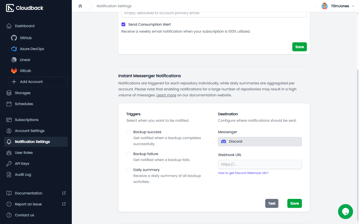 Set up instant notifications